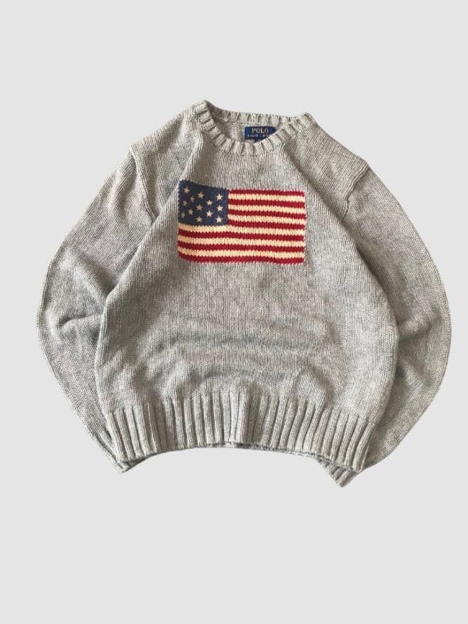 BUNDLE OF 20 VINTAGE RALPH LAUREN POLO AMERICAN FLAG SWEATER — image 6 of 10