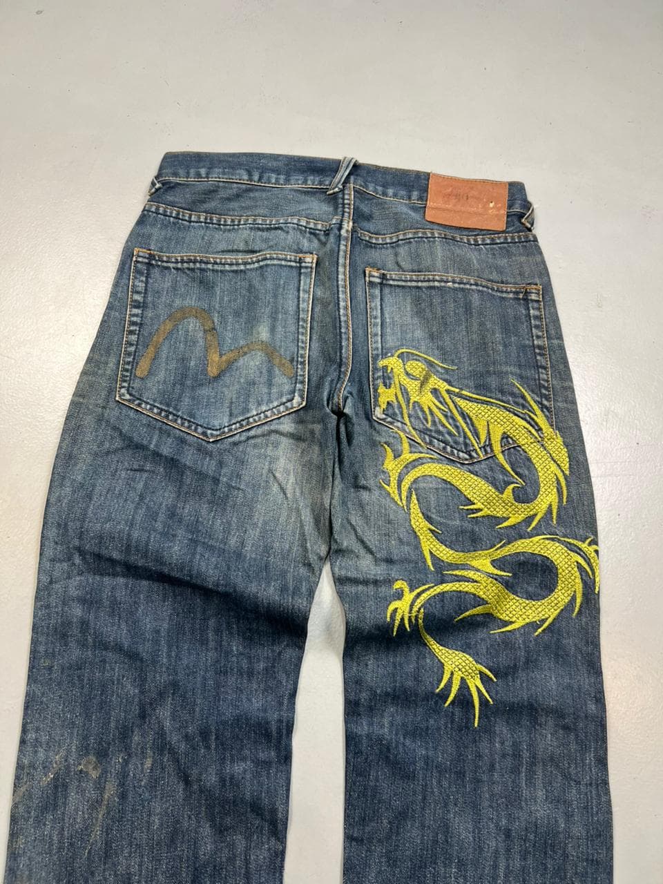 vintage y2k EVISU embroidered japanese denim pants thumbnail 3