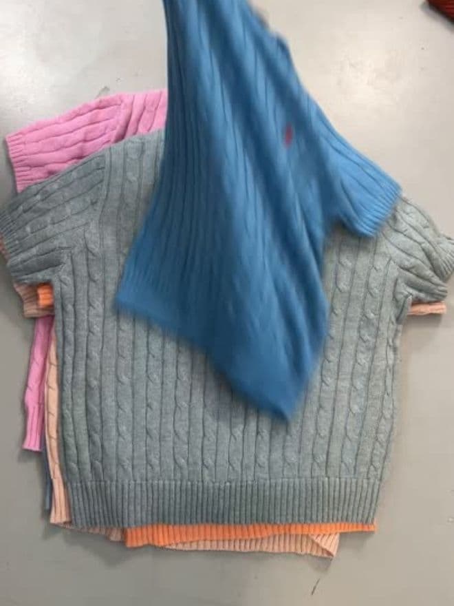 Bundle of 20 Factory Leftover Polo RL Women's Cable Knit Sweaters — image 7 of 9