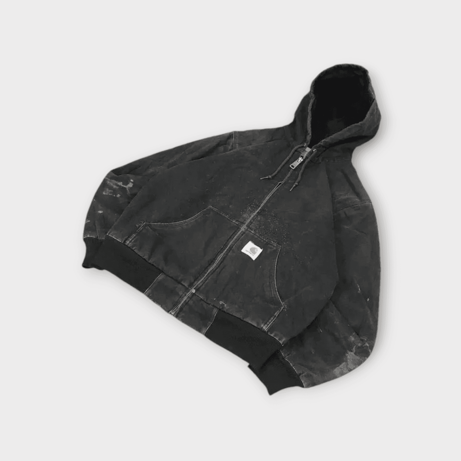 Vintage Carhartt Black Hooded Lined Active Jacket — image 3 of 8