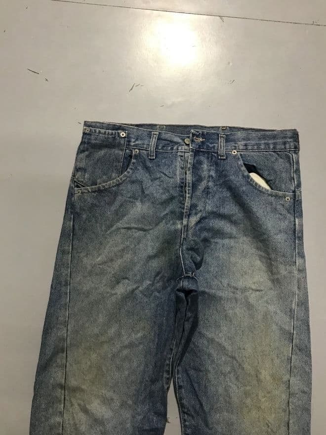 Vintage Levi’s Engineer Jeans – Buckle Belt Denim – Men’s Size 34 (Blue) — image 3 of 8