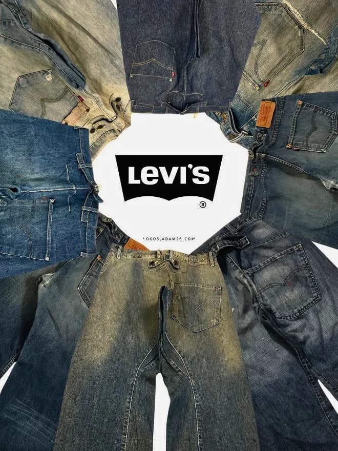 Bundle of Vintage Levi’s Engineer Buckle Belt Denim Jeans