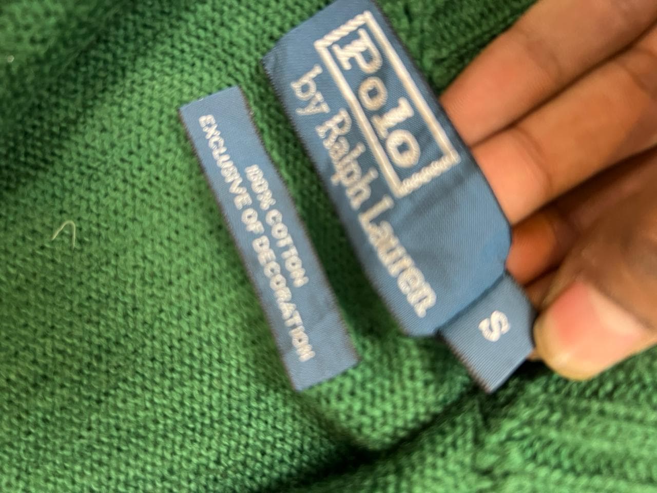 Ralph Lauren Polo Big Pony 1990s – Vintage Green Zip-Up Sweatshirt thumbnail 4