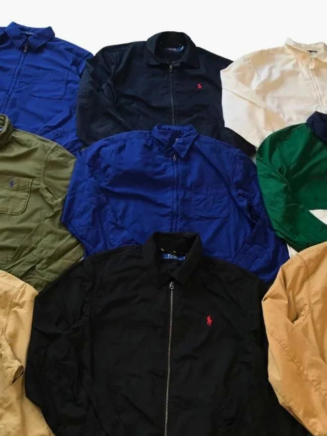 BUNDLE OF 20 FACTORY LEFTOVER VINTAGE POLO HARRINGTON JACKETS — image 1 of 4