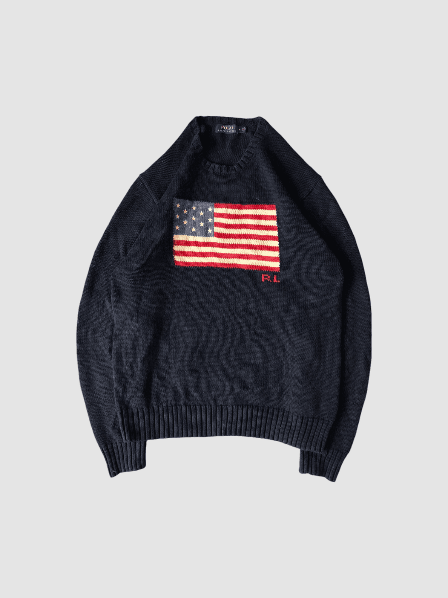 VTG 90's Polo Ralph Lauren USA Flag Knit Sweater alternate