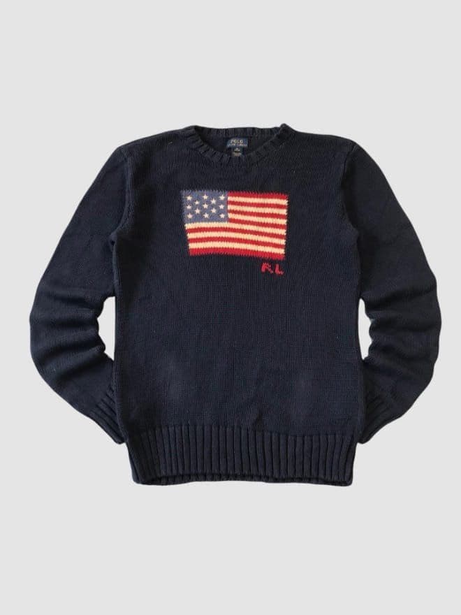 BUNDLE OF 20 VINTAGE RALPH LAUREN POLO AMERICAN FLAG SWEATER — image 7 of 10