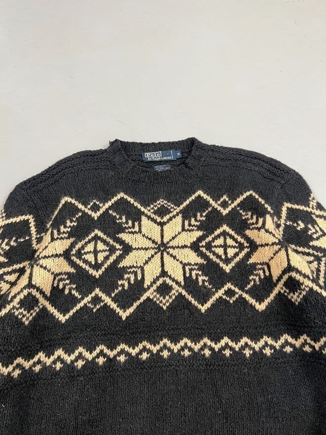 Vintage Polo Ralph Lauren Knit Sweater Black – Size M — image 4 of 7