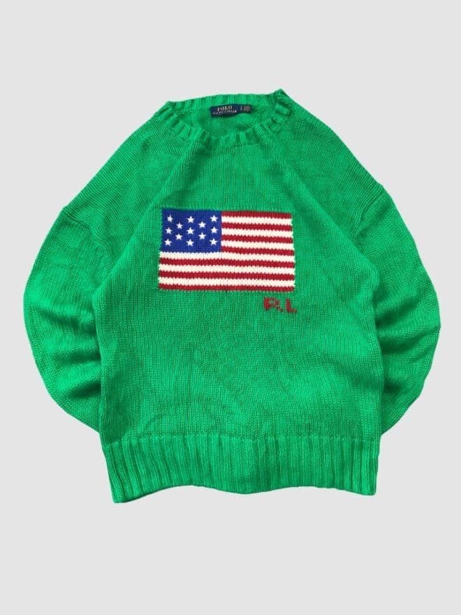 BUNDLE OF 20 VINTAGE RALPH LAUREN POLO AMERICAN FLAG SWEATER — image 3 of 10
