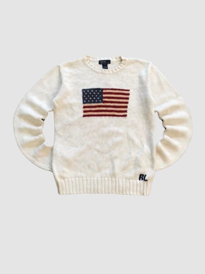 BUNDLE OF 20 VINTAGE RALPH LAUREN POLO AMERICAN FLAG SWEATER — image 9 of 10