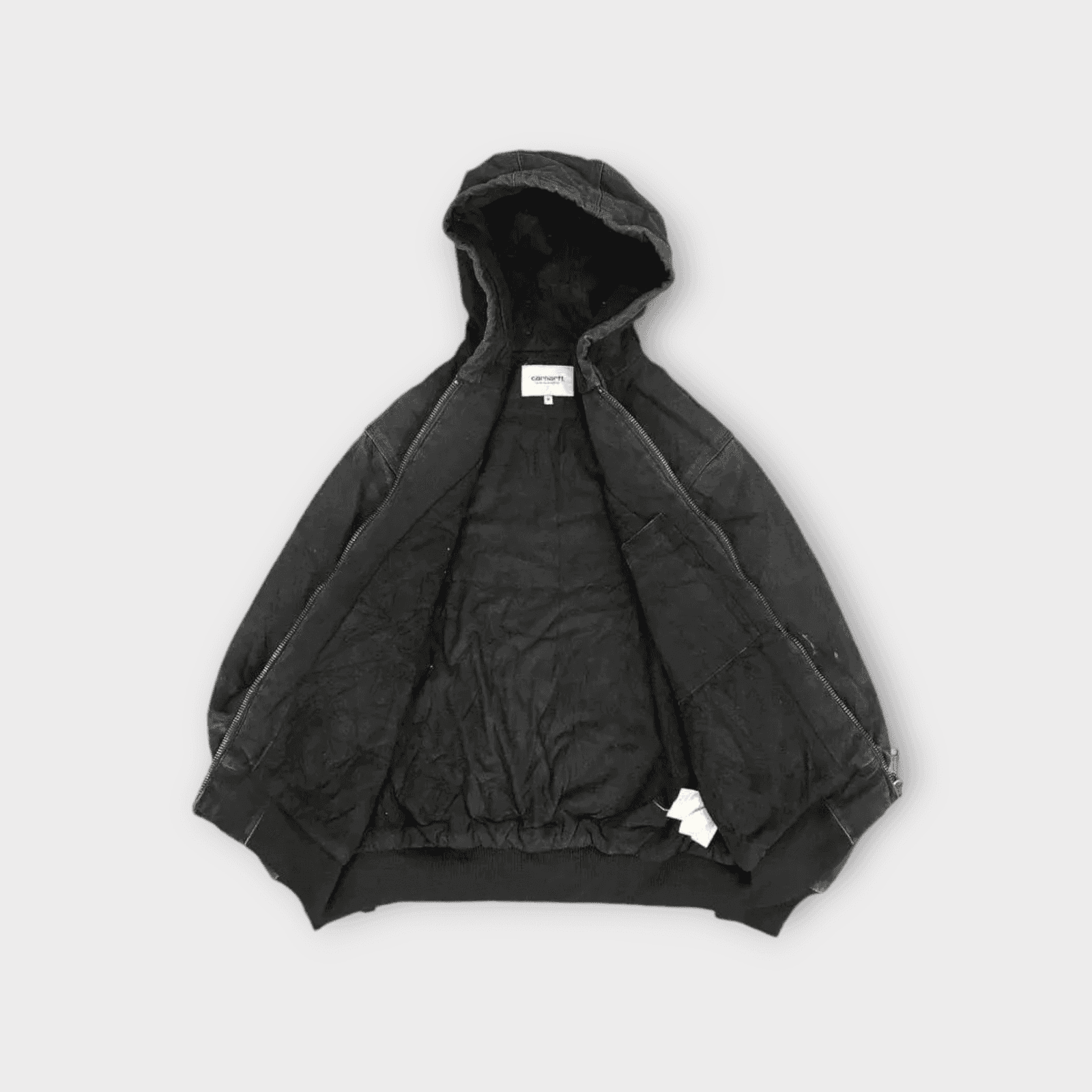 Vintage Carhartt Black Hooded Lined Active Jacket — image 4 of 8