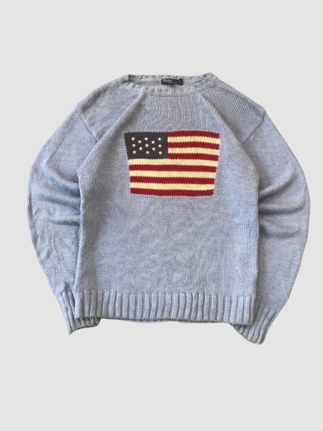 BUNDLE OF 20 VINTAGE RALPH LAUREN POLO AMERICAN FLAG SWEATER — image 5 of 10