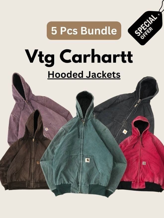 5-Piece Vintage Carhartt Hooded Jackets Bundle — image 1 of 6