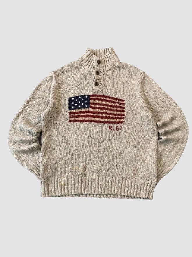 BUNDLE OF 20 VINTAGE RALPH LAUREN POLO AMERICAN FLAG SWEATER — image 8 of 10