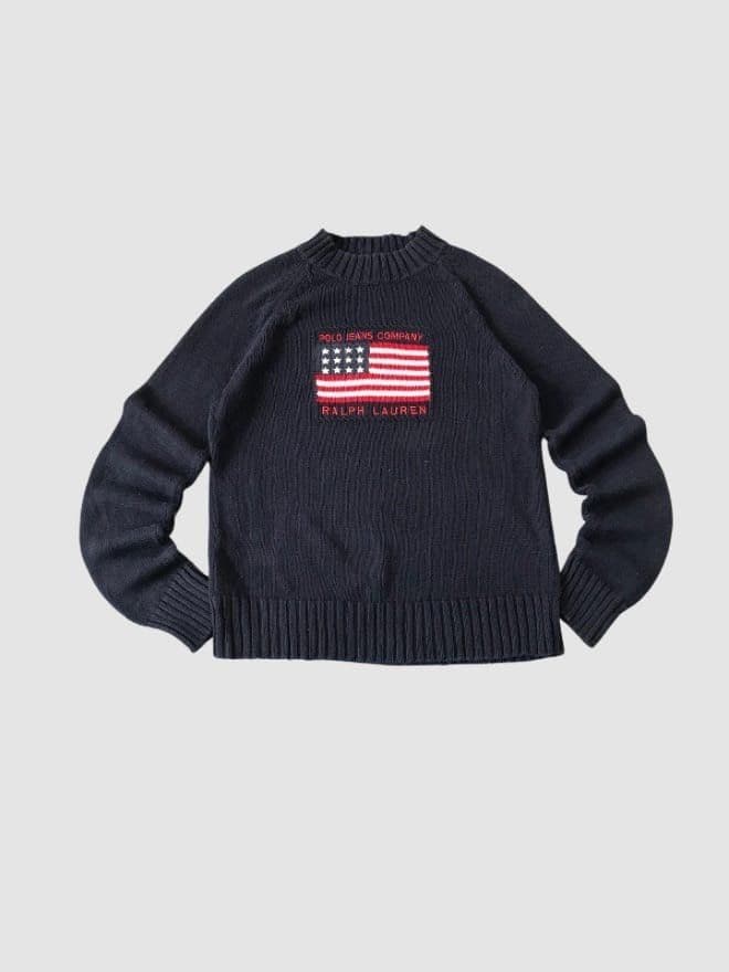 BUNDLE OF 20 VINTAGE RALPH LAUREN POLO AMERICAN FLAG SWEATER — image 10 of 10
