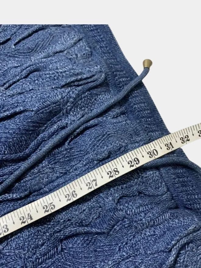 Vintage Coogi Blue Heavy Knit Full Zip Sweater — image 12 of 13