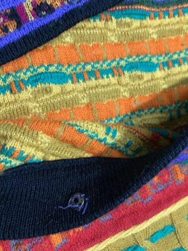 Coogi Australia Multicolor Button-Up V-Neck Knit Cardigan — image 8 of 13