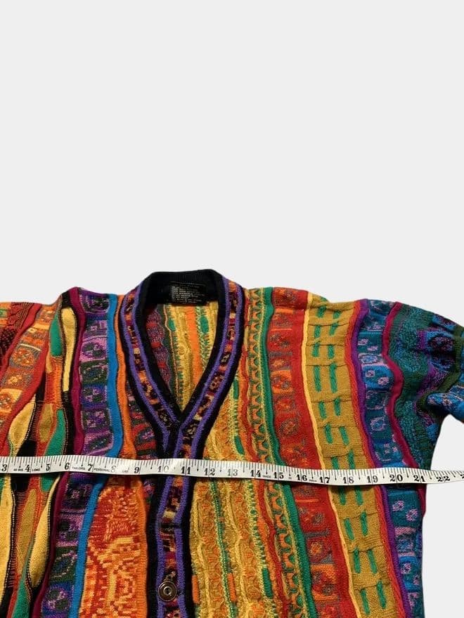 Coogi Australia Multicolor Button-Up V-Neck Knit Cardigan — image 9 of 13