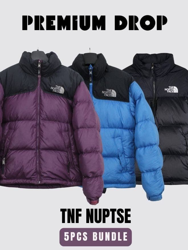 The north face puffers nuptse- 5 pieces