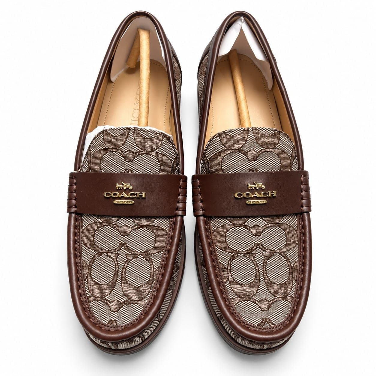 COACH Janie Signature Loafers- Maple Brown
