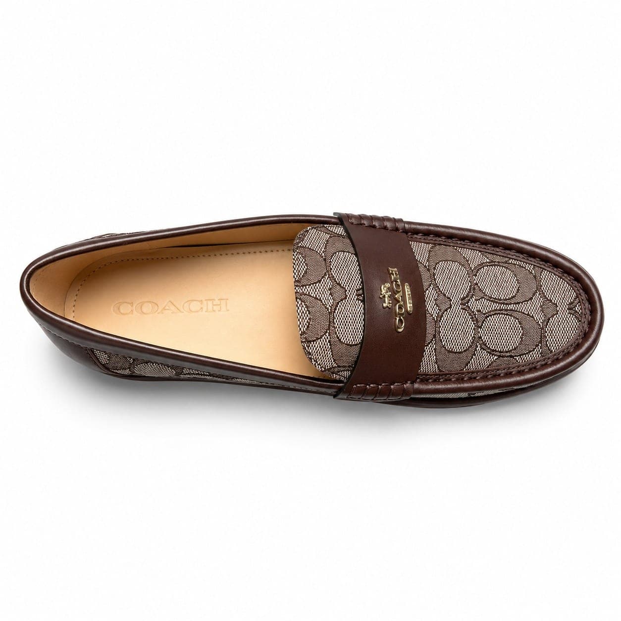COACH Janie Signature Loafers- Maple Brown alternate