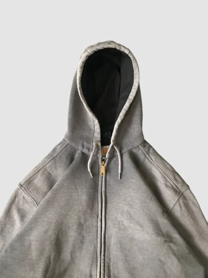 90's Faded Carhartt Hooded Thermo Sweat Zip Up Hoodie Jacket