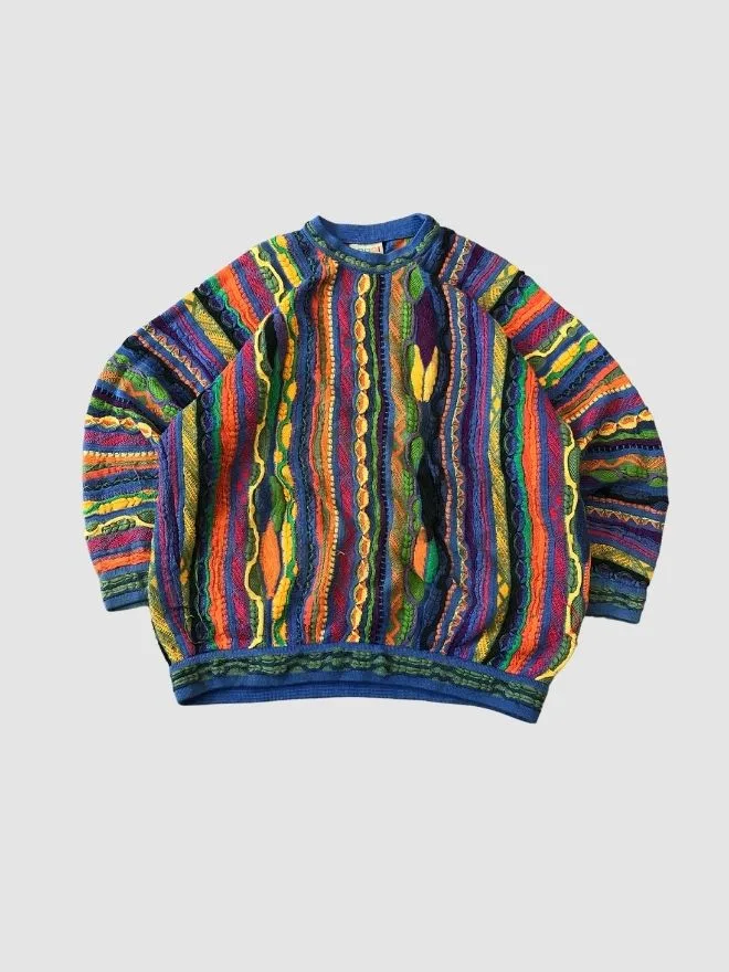 BUNDLE OF 20 VINTAGE COOGI 3D KNIT MULTICOLOUR SWEATER AND BUNDLE OF 20 VINTAGE COOGI 3D KNIT MULTICOLOUR SWEATER AND