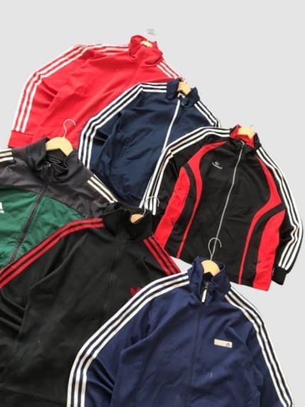 VINTAGE BUNDLE OF 10 ADIDAS TRACK JACKETS