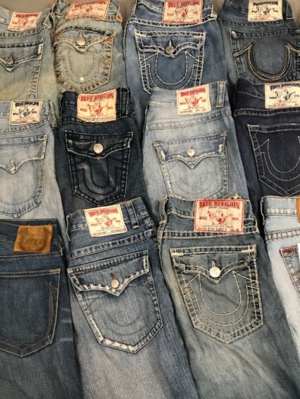 BUNDLE OF 20 VINTAGE TRUE RELIGON BOOT CUT DENIM