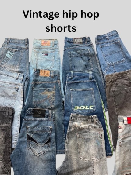 BUNDLE OF 17 VINTAGE HIP HOP JORTS AND SHORTS