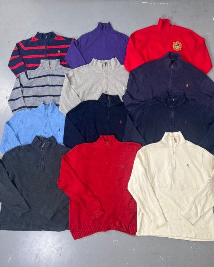 VINTAGE X POLO QAURTER ZIPPERS ( BUNDLE )