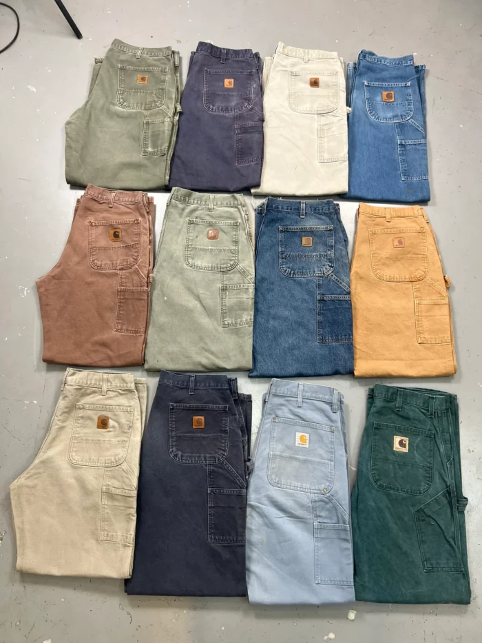 BUNDLE OF 10 VINTAGE CARHATT CARPENTER DENIM - Image 1