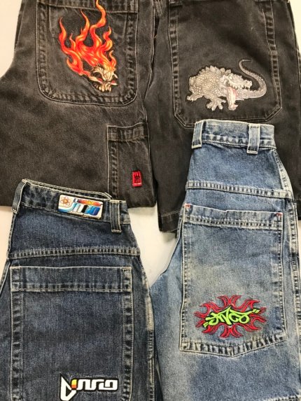 COMBO  OF 4 RARE JNCO DENIM AND JORTS