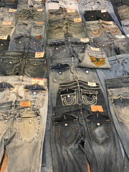BUNDLE OF 50 VINTAGE TRUE RELIGION BOOTCUT DENIM