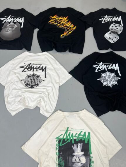 FACTORY LEFTOVER STUSSY PRINTED T BUNDLE OF 50